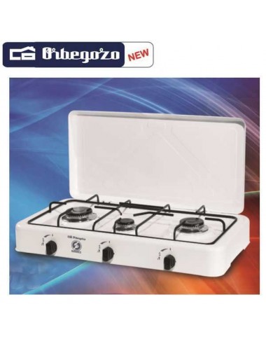 Orbegozo Hornillo Gas FO3450 3 Fuegos Blanco 60x40cm Gas Butano Orbegozo - 2