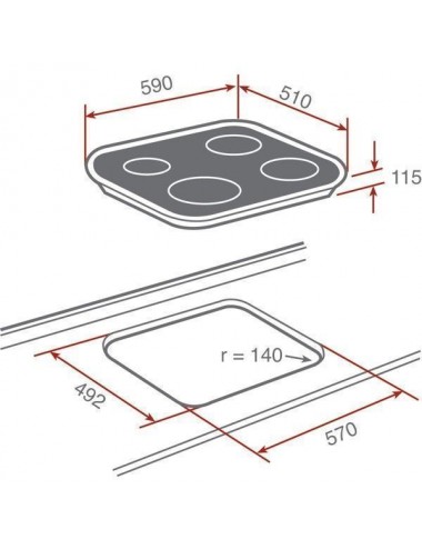 Teka encimera vitrocerámica VT N DC Polivalente