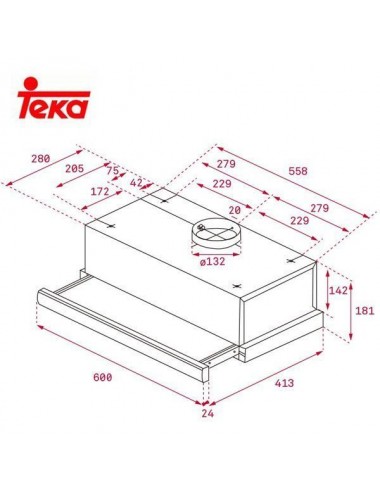 Teka Campana Telescópica TL6310 60cm Negra 339m3/h Clase D Teka - 2