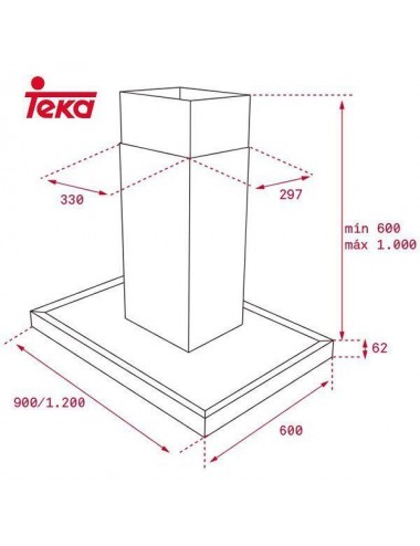 Teka Campana Isla DH2ISLA1285 120cm Inox 796m3/h Clase A Teka - 2