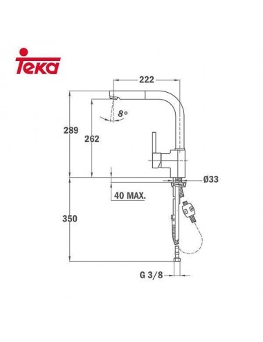 Grifo TEKA ARK 938 W BLANCO