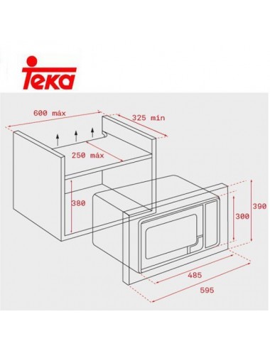 Teka Microondas Integrable MS620BIH 20L Inox 700W Teka - 2