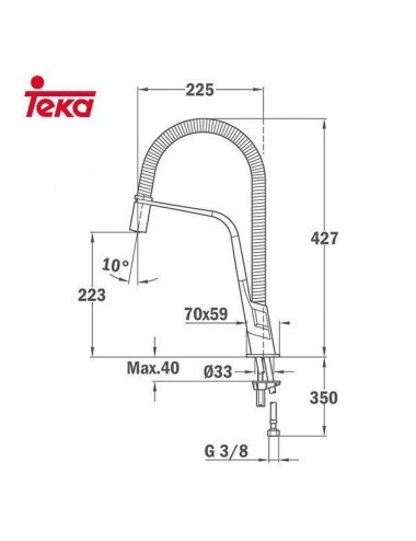 Grifo TEKA IC 939 CROMO