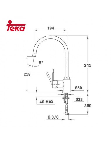 Grifo TEKA SP 995 I INOX
