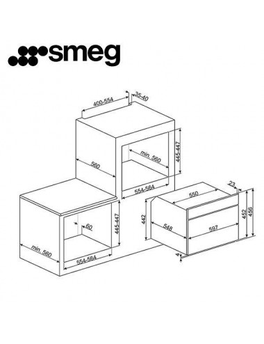 Smeg Horno Compacto SF4920MCX1 Vapor Clean Inox 40L Smeg - 3