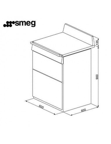 Smeg Cocina TR62BL Gas Natural Negra 4 Fuegos 2 Hornos Eléctricos Smeg - 2