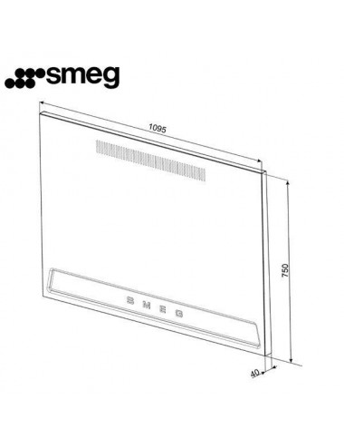 Panel trasero cocina Victoria SMEG KIT1TR41X
