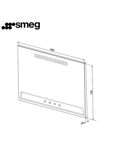 Panel trasero cocina Victoria SMEG KIT1TR9N