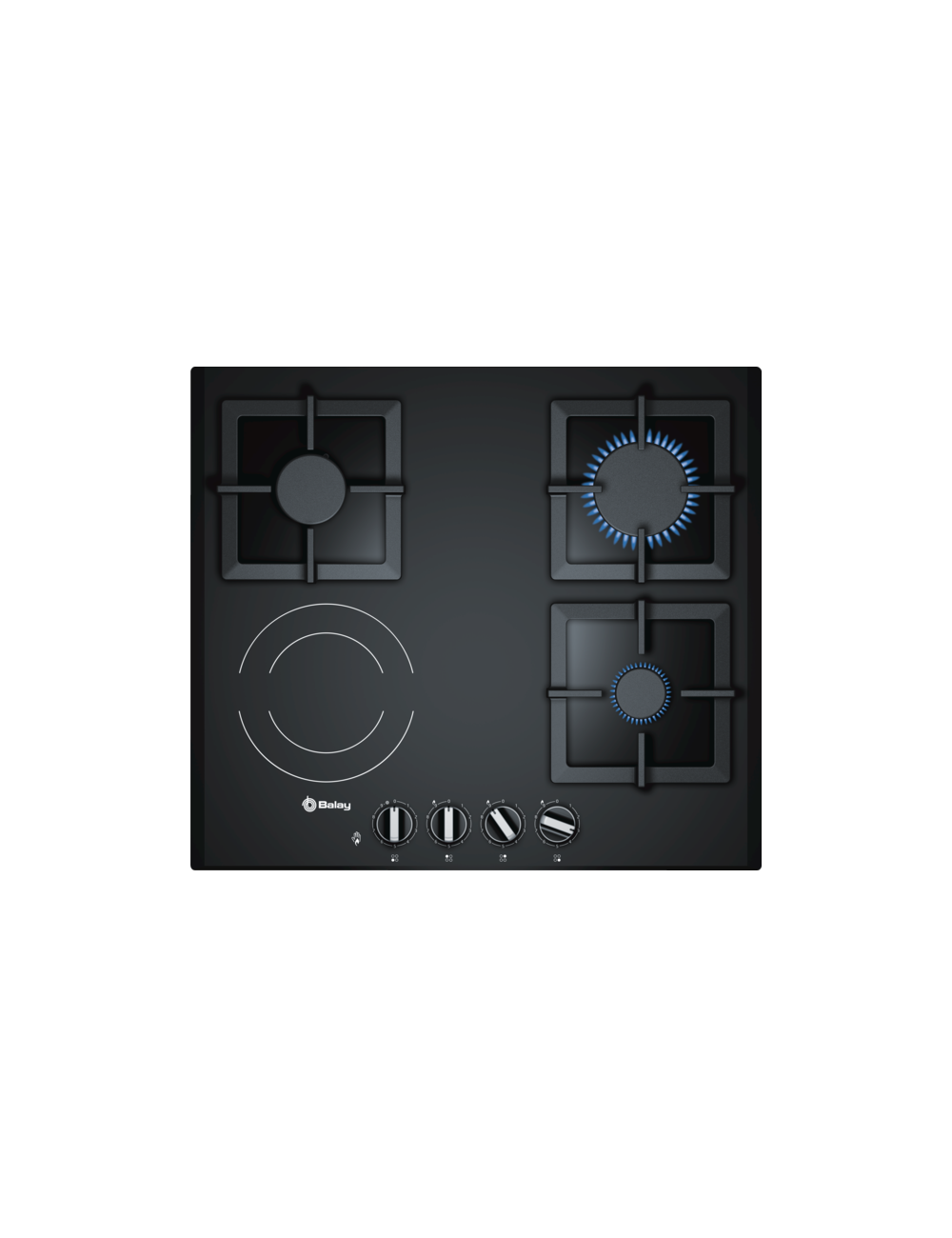 Balay 3ETG667HB hobs Negro Integrado Combi 4 zona(s) Balay - 1