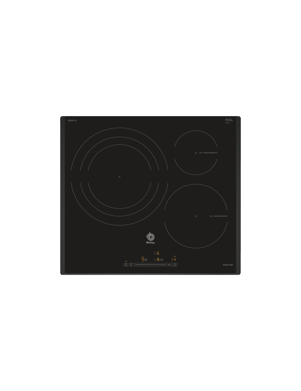 Balay 3EB967LU hobs Negro Integrado Con placa de inducción 3 zona(s) Balay - 1