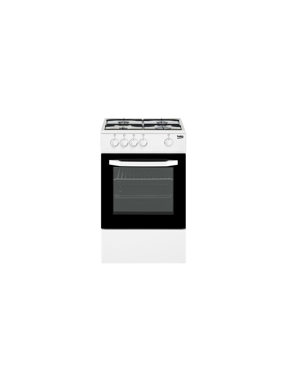 Beko Cocina CSG42010DWN Gas Natural Blanca 4 Fuegos Horno Gas  Beko - 1