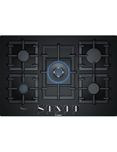 Bosch Serie 6 PPQ7A6B90 hobs Negro Integrado Encimera de gas 5 zona(s) Bosch - 1