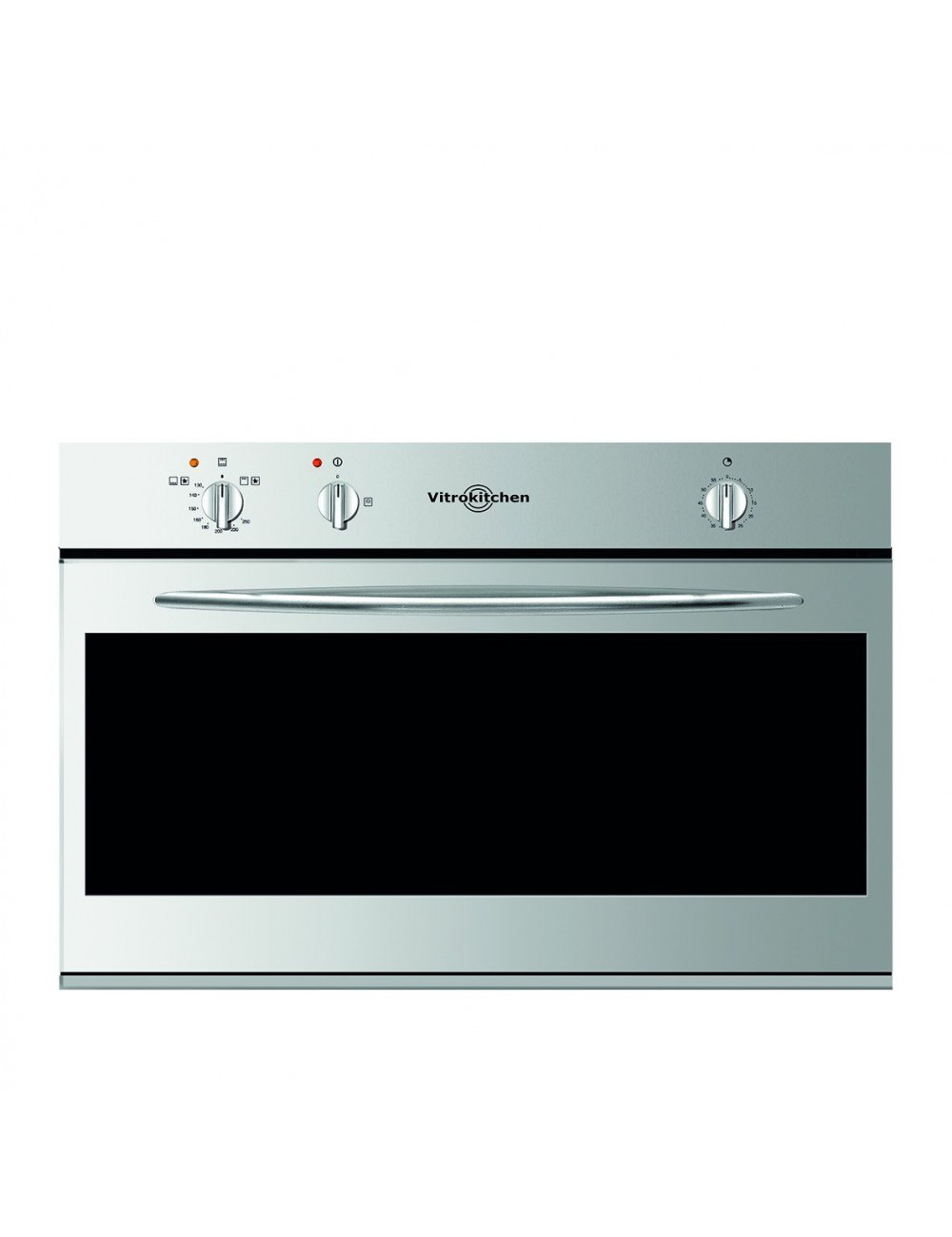 Vitrokitchen Horno 90cm HG91IB Gas Butano Inox 110L Grill Vitrokitchen - 1