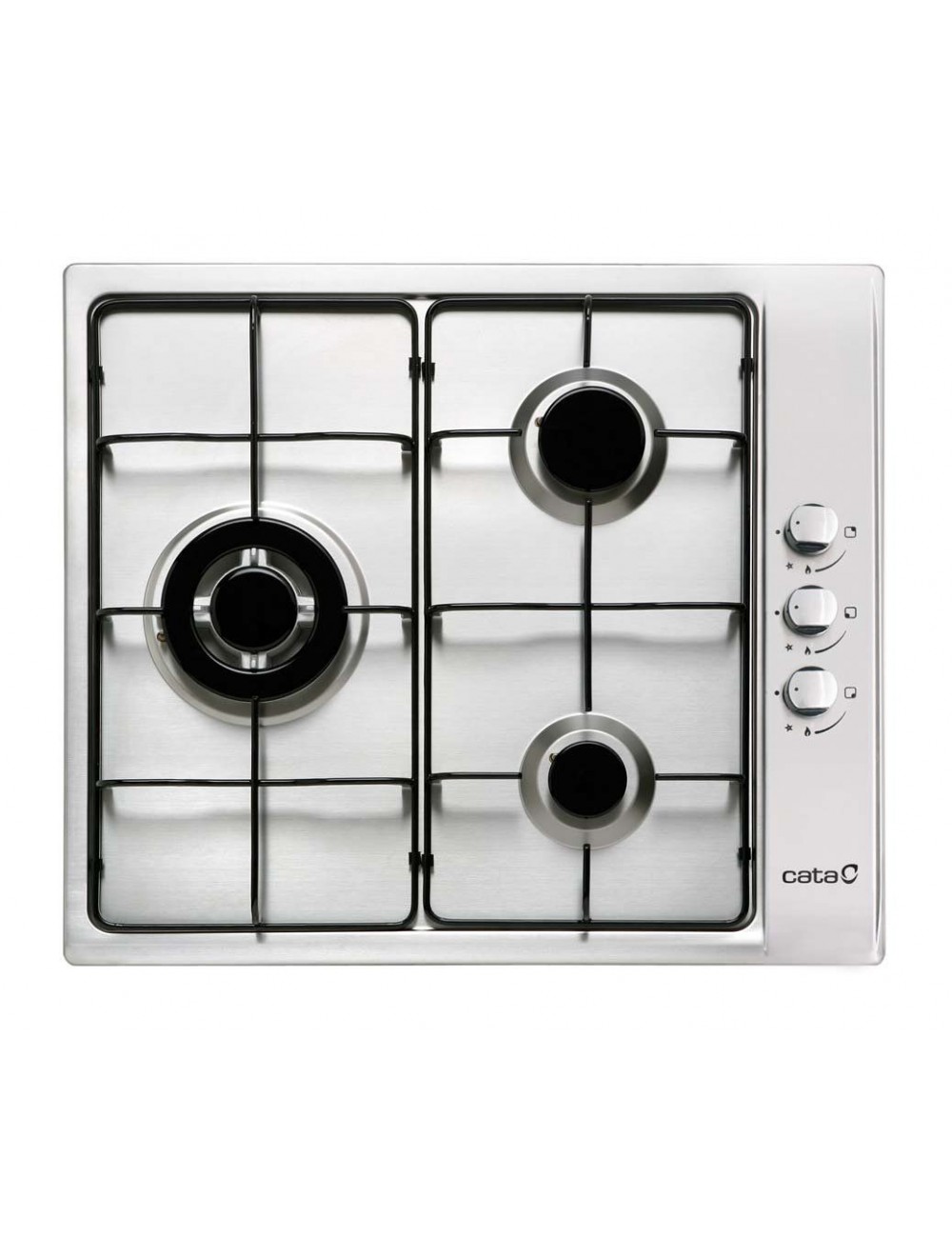 CATA ENC. GAS GI-6021 X 3 FUEGOS INOX NATURAL +CHICLES BUT. Cata - 1 CATA ENC. GAS GI-6021 X 3 FUEGOS INOX NATURAL +CHICLES BUT. Cata - 1
