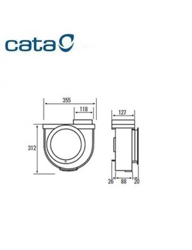 Extractor de cocina Cata 600 Plus 2V
