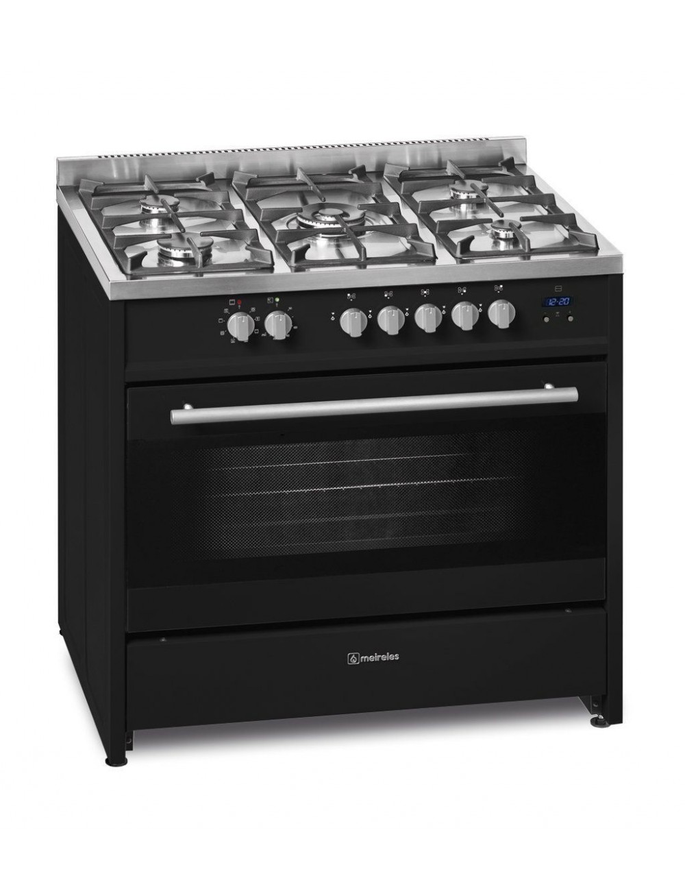 Meireles Cocina G910BL Gas Butano Negra 5 Fuegos Horno Gas Meireles - 1 Meireles Cocina G910BL Gas Butano Negra 5 Fuegos Horno Gas Meireles - 1