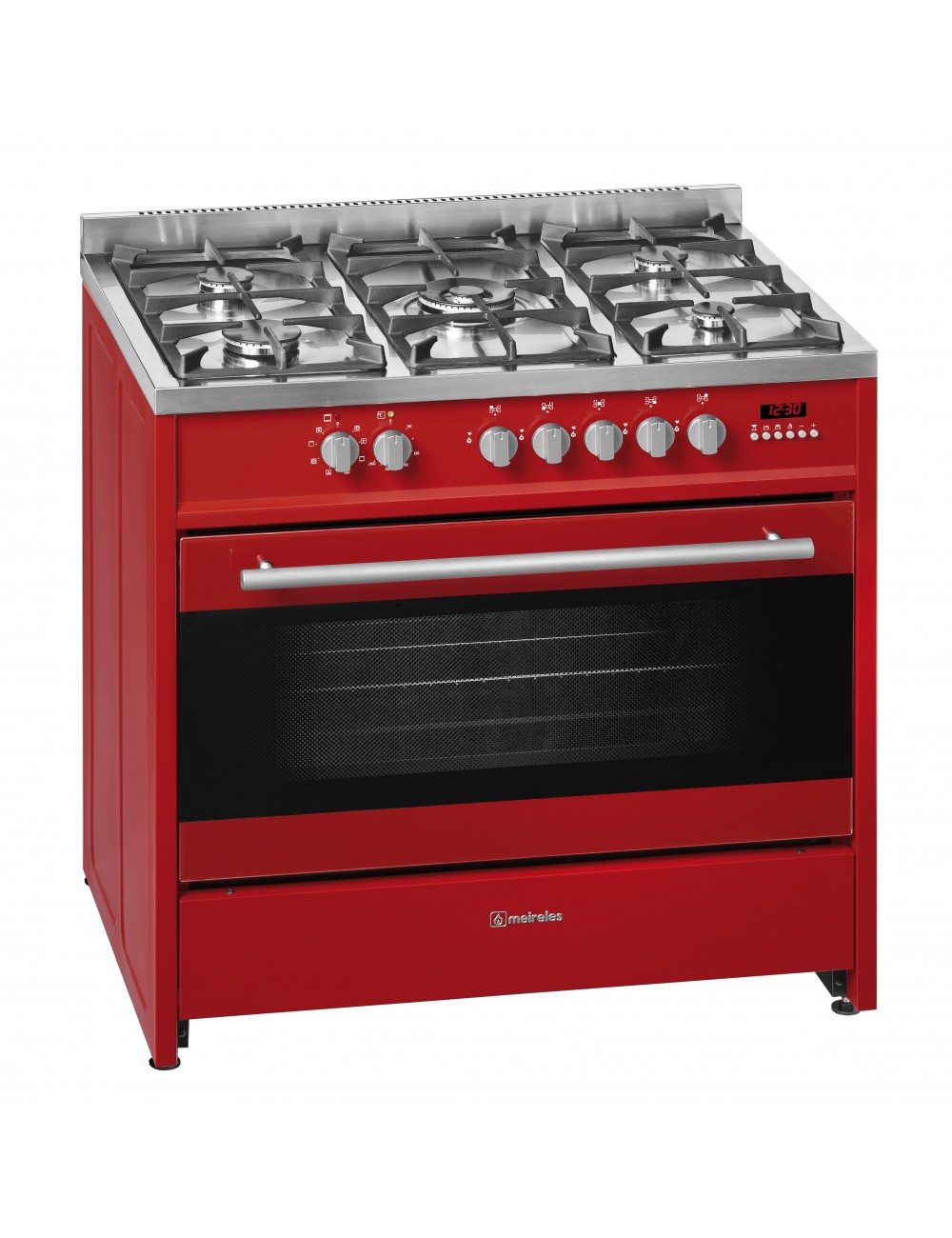 Meireles Cocina E911R Gas Natural Roja 5 Fuegos Horno Eléctrico Meireles - 1 Meireles Cocina E911R Gas Natural Roja 5 Fuegos Horno Eléctrico Meireles - 1
