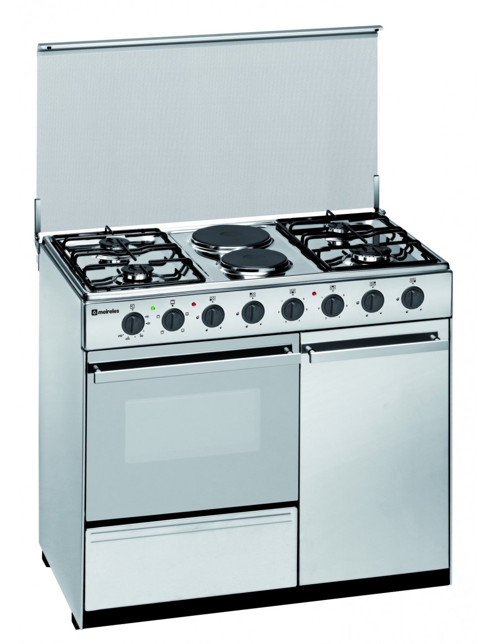 Meireles Cocina E920X Mixta Inox 4 Fuegos Gas Butano 2 Zonas Eléctricas Horno Eléctrico Meireles - 1