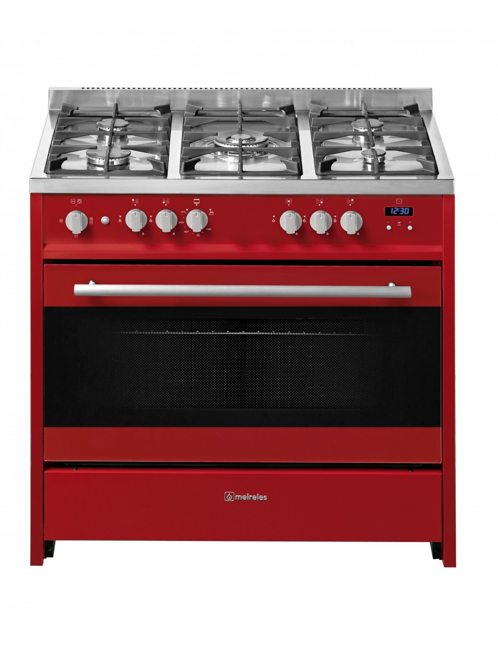 Meireles Cocina G910R Gas Butano Rojo 5 Fuegos Horno Gas Meireles - 1 Meireles Cocina G910R Gas Butano Rojo 5 Fuegos Horno Gas Meireles - 1