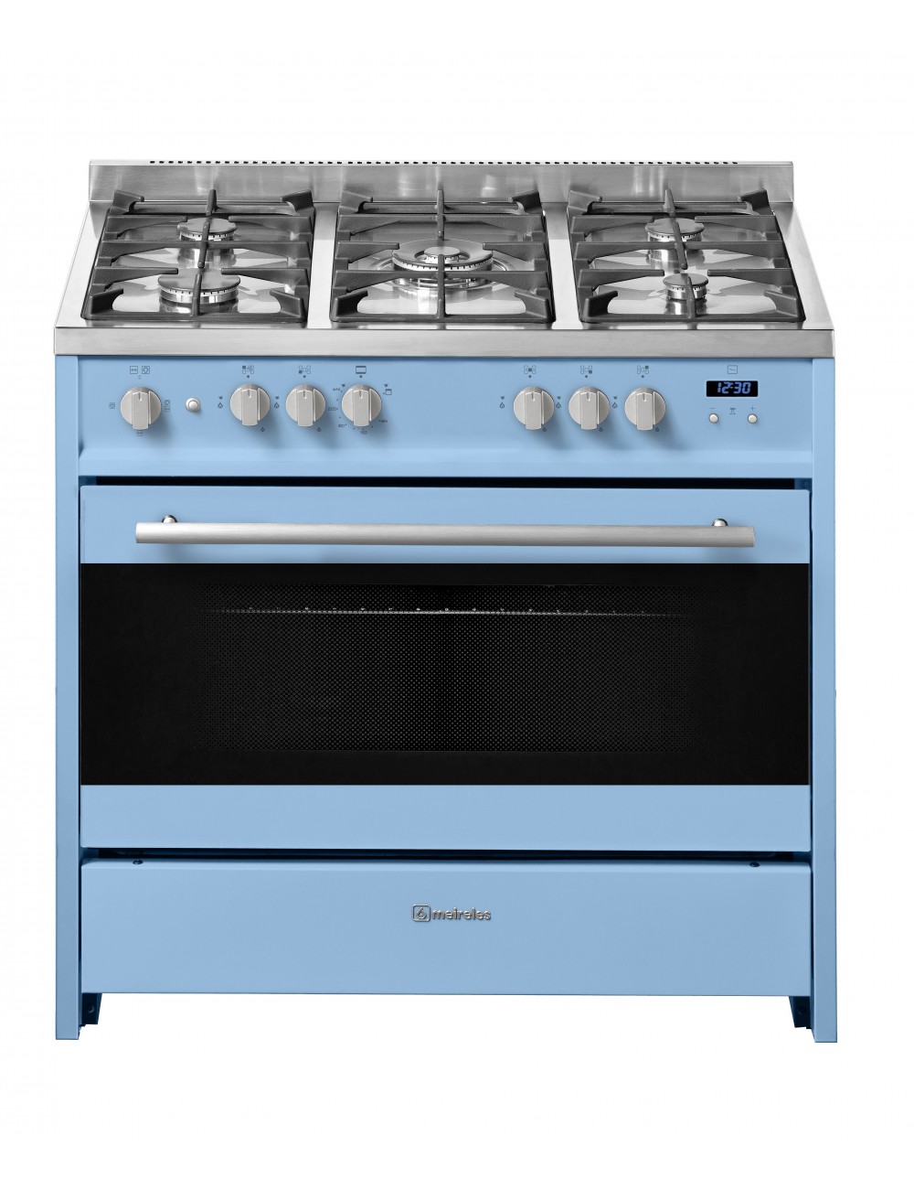 Meireles Cocina G910PB Gas Natural Celeste 5 Fuegos Horno Gas Meireles - 1 Meireles Cocina G910PB Gas Natural Celeste 5 Fuegos Horno Gas Meireles - 1