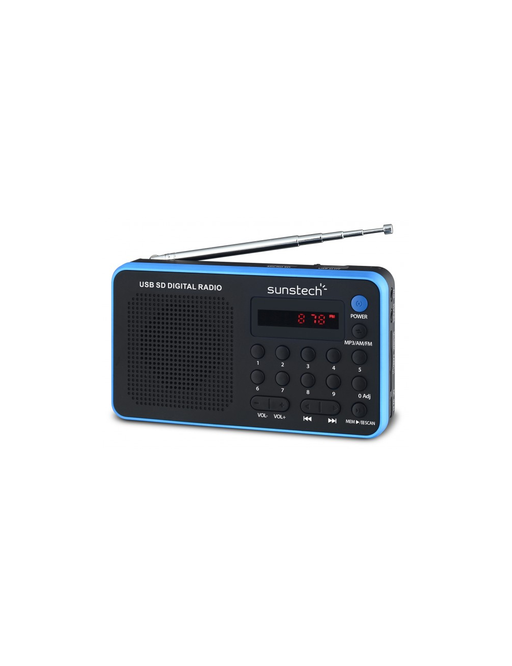 SUNSTECH RADIO PORTATIL RP-DS32BL AZUL USB/SD/DIGITAL. Sunstech - 1