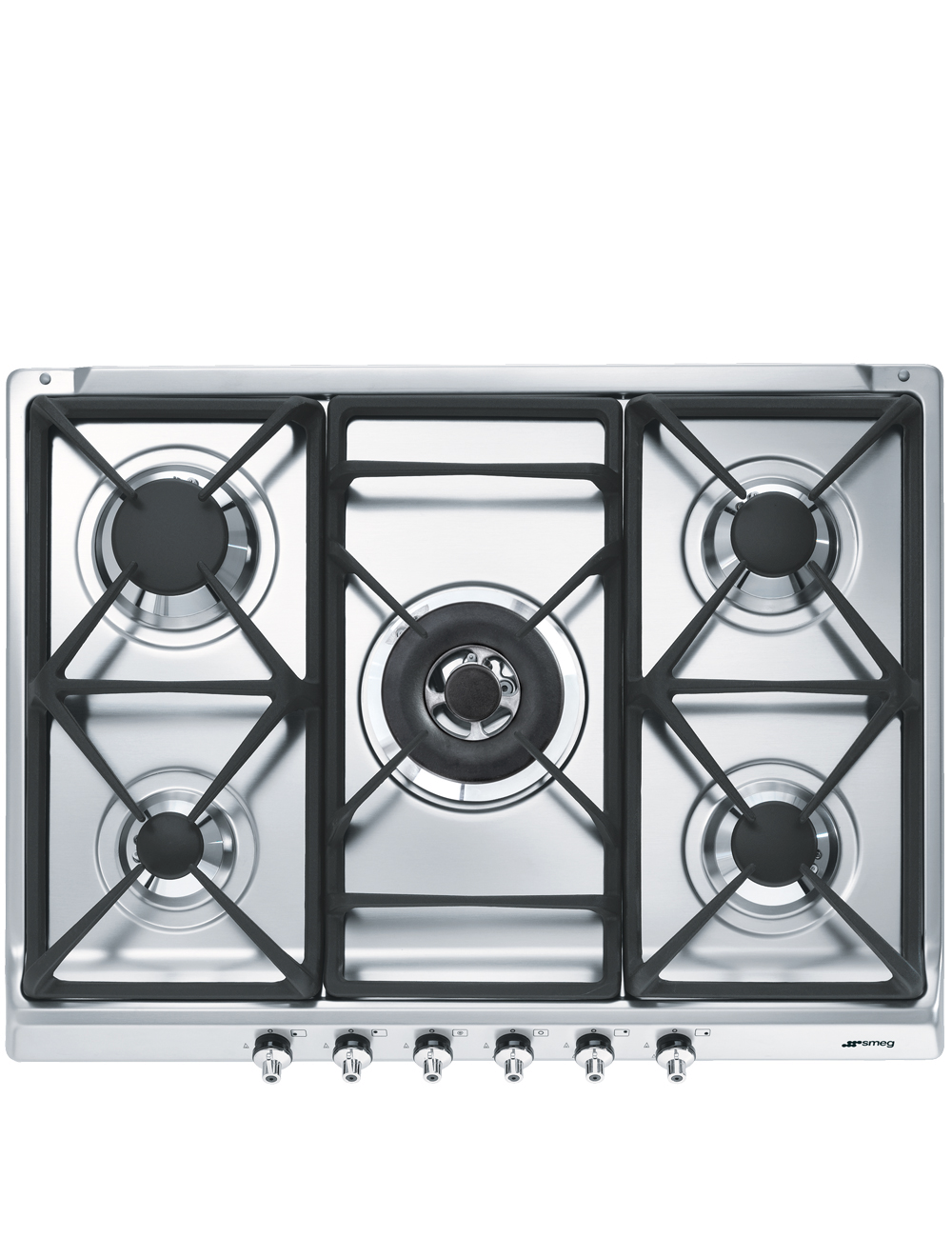 Smeg Encimera Gas SE70SGH5 5 Fuegos Inox 70cm Smeg - 1