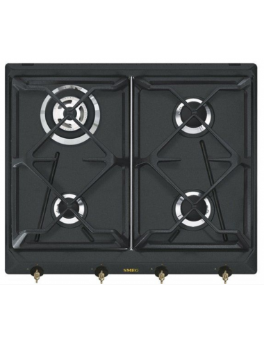 Smeg Encimera Gas SRV864AOGH 4 Fuegos Antracita 60cm Smeg - 1