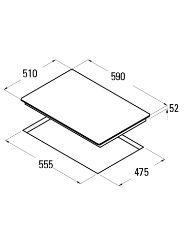 Encimera cristal gas CATA CI 6021 BK