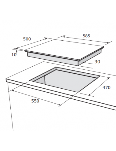 Meireles Encimera Gas MG3641XNAT 4 Fuegos Inox Gas Natural Meireles - 2