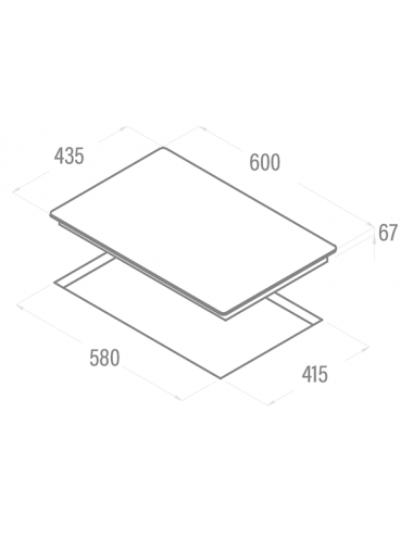 Cata Encimera Vitrocreámica TT5003 3 Zonas Fondo Reducido 60cm Cata - 2