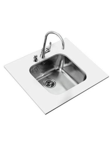 Teka BE 45.40 1C Lavabo sobre-encimera Rectangular Acero inoxidable Teka - 1