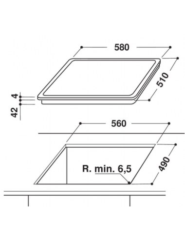 Whirlpool Encimera Vitrocerámica AKT807BF 3 Zonas 60cm Biselada Whirlpool - 2