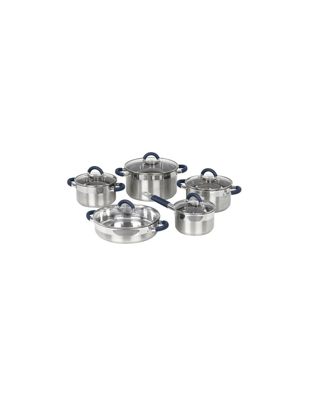 JATA SET BATERIA REF BC10 5 PIEZAS+ 5 TAPAS FULL INDUCCION. Jata - 1