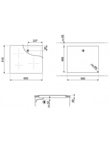 Smeg Encimera Inducción SI2M7643D 4 Zonas Flex 60cm Smeg - 2
