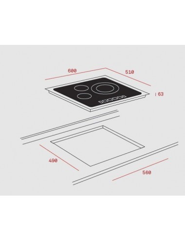 Teka Encimera Vitrocerámica TB6310 3 Zonas 60cm  Teka - 2