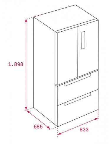 Teka Frigorífico Americano French Door RFD77820SS 1’90m Inox NoFrost 537L Clase E Teka - 3