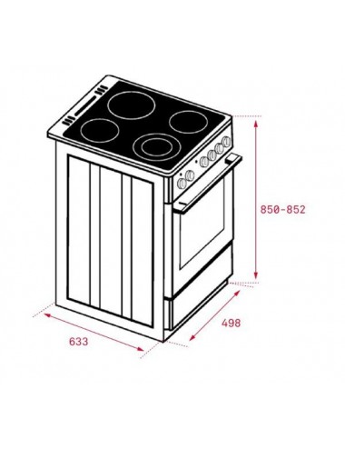 Teka Cocina FS5024VEWH Eléctrica Blanca Vitrocerámica 4 Zonas Horno Eléctrico Teka - 3