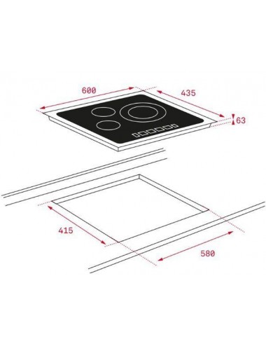 Teka Encimera Vitrocerámica TR5300 3 Zonas 60cm Biselada Teka - 2