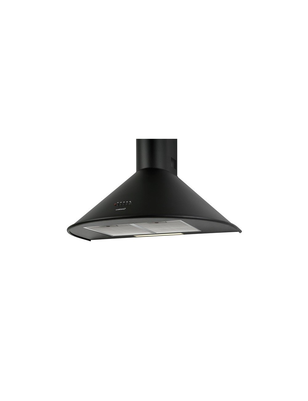 Campana Decorativa Cata Q 600 BK Negra 60cm Piramidal 645 m³/h