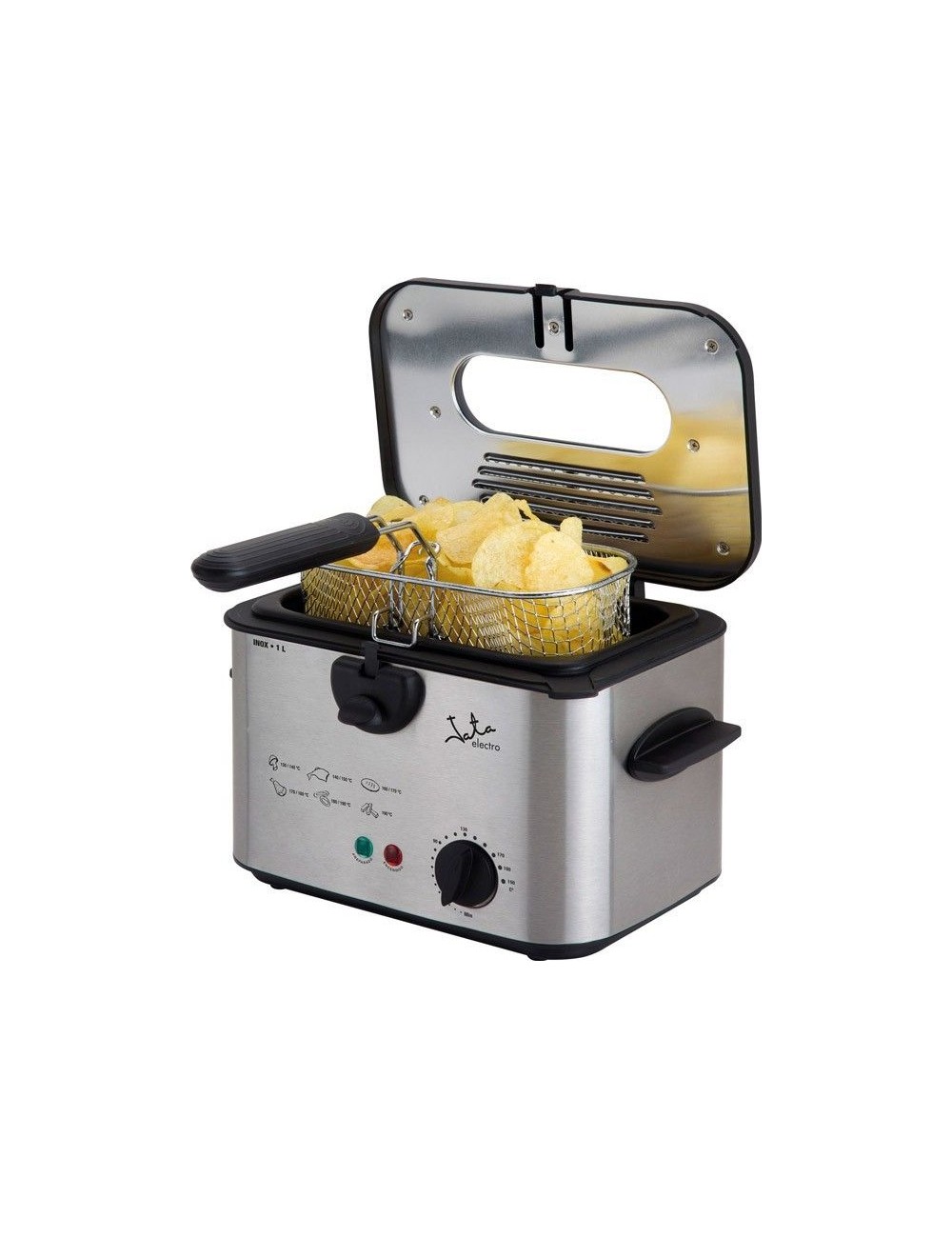 Freidora JATA FR226 1L Inox 1200w con Resistencia oculta