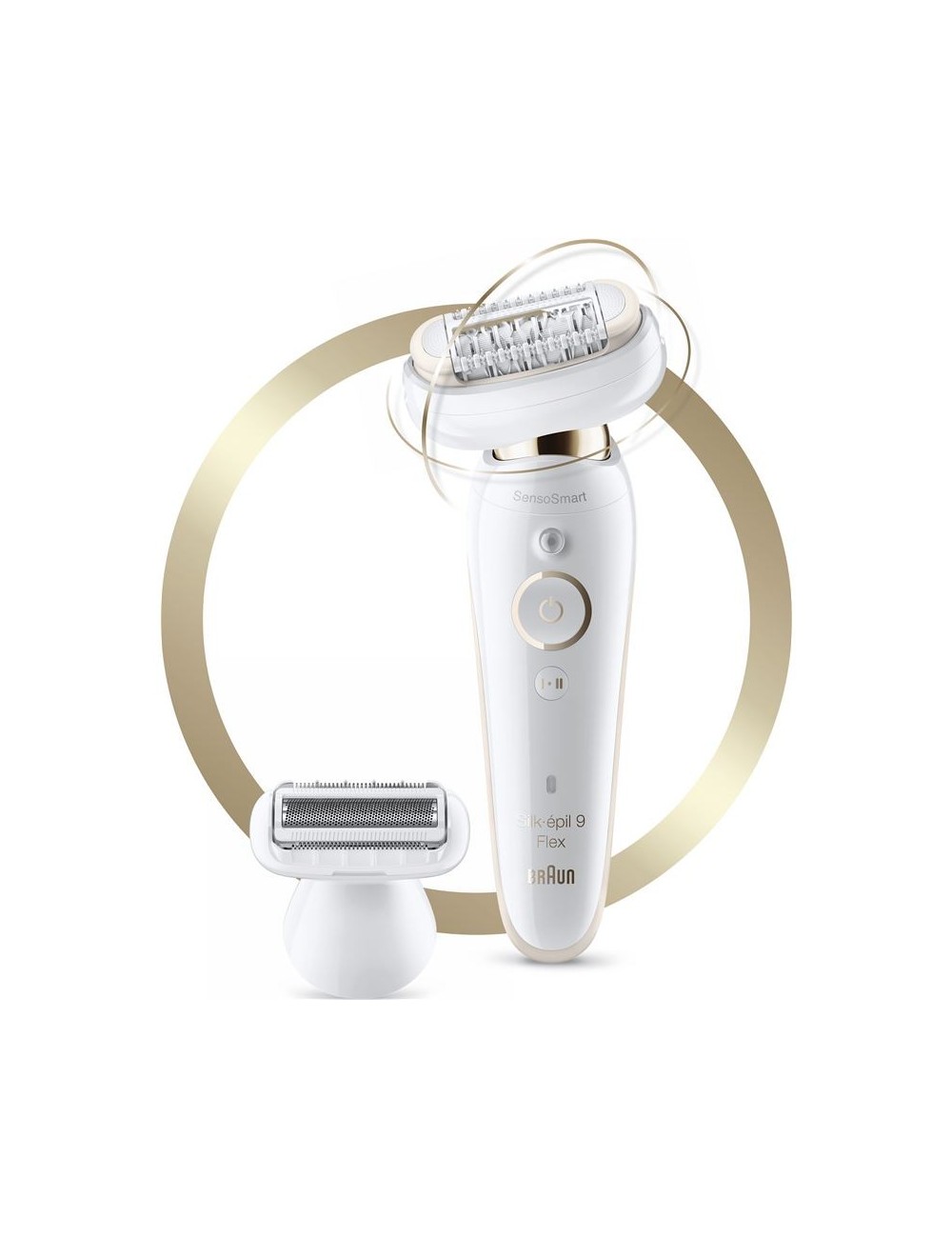 Braun Silk-épil 9 81688635 depiladora 40 pinzas Blanco, Oro Braun - 1