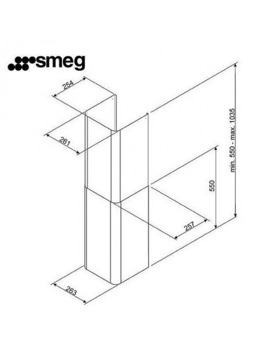 Accesorio campana Smeg KITCMNFABUJ Azul Años 50 Style