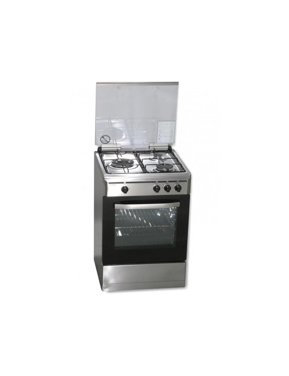 Rommer Cocina VCH356XFG Gas Natural Inox 3 Fuegos Horno Gas Rommer - 1