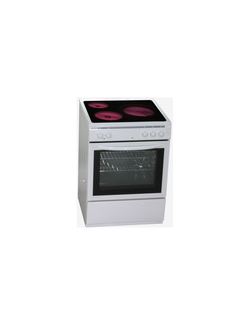 Rommer Cocina CVH63 Eléctrica Blanca Vitrocerámica 3 Zonas Horno Eléctrico Rommer - 1