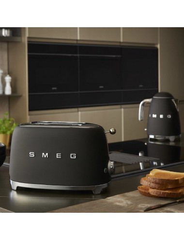 NUEVO! Tostador vintage Smeg TSF01BLMEU Negro Mate Años 50 Style 2 rebanadas