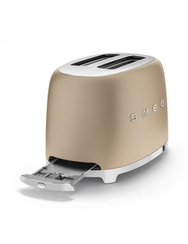 NUEVO! Tostador vintage Smeg TSF01CHMEU Oro Mate Años 50 Style 2 rebanadas