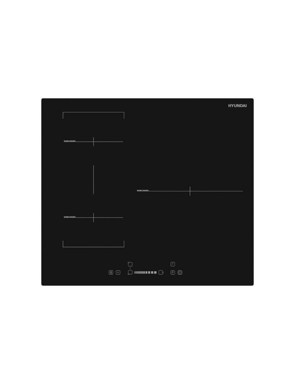 Hyundai Encimera Inducción Hypfi360sbe 3 Zonas Flex 60cm Biselada Hyundai - 1