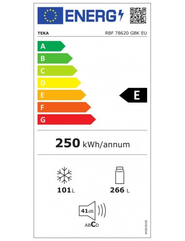 Teka Frigorífico Combi RBF78620GBK 2''01m Cristal Negro NoFrost 379L Clase E Teka - 2