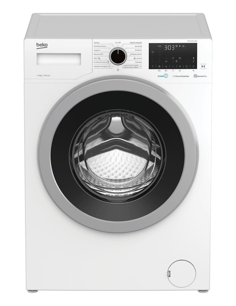 Beko Lavadora Carga Frontal WMY81283 LMB4 8kg Blanca 1200 Rpm Función Vapor Clase C Beko - 1