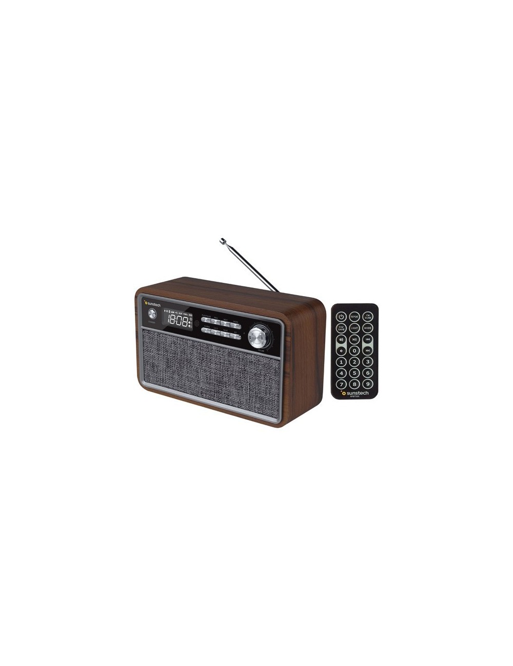 Radio Retro Sunstech RPBT500WD Bluetooth Digital USB Mando a distancia